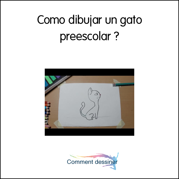 Como dibujar un gato preescolar